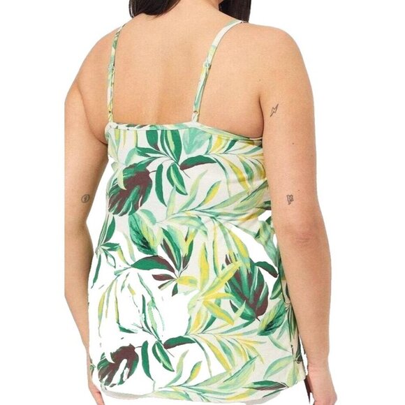 Torrid Tropical Palm Leaves Fitted Foxy Cami Tank Top size 2X 18-20 - Picture 2 of 8